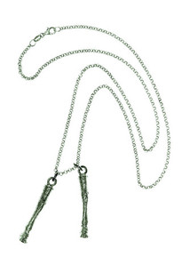 horse feet necklace, silver