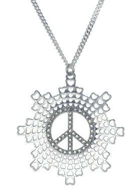 zoe and morgan peace force necklace - sterling silver