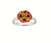 karen walker citrine and enamel mini pansy ring