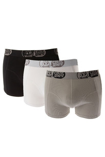 3 pack trunks, white, black, opal grey