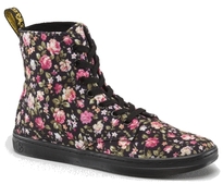 Dr Martens Hackney 7-Eye Boot - Canvas - Black Rose