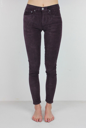 Ziggy Sticks & Bones Velvet Jeans - dark grape