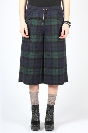 Aline Check Pant-skirt, Green/Navy Check