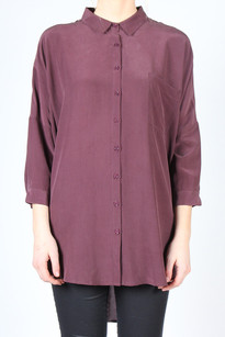 Oversize Long Shirt, Burgundy