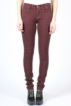 Unisex Snap Jean, deep plum