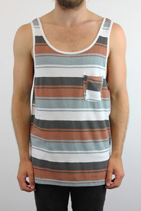 DAC Tri Stripe Singlet - navy