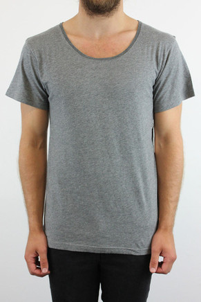 DAC New Scoop Tee - dark grey marle