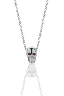 MINI Skull Pendant Necklace, silver