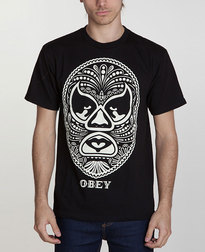 obey luchador stencil tee