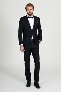 barker black suit pants