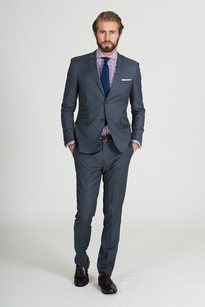 barker grey suit pants