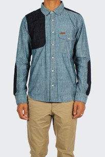 Longsleeve Polk Shirt, japanese chambray/blue