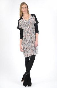 flying angel tunic/dress in classic rose print