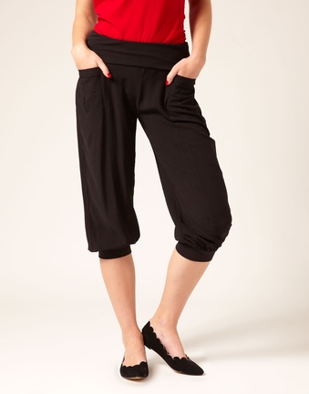 Harem Rib Waist Pants