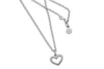 karen walker sterling silver heart necklace