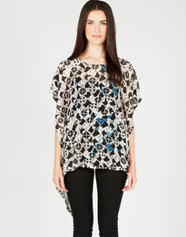 Printed Kaftan-style Top