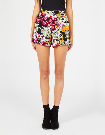 Crepe Print Shorts