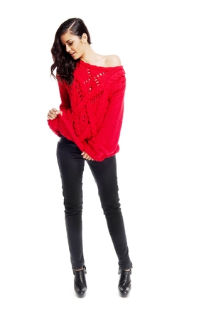 jorge knit rehab chunky-red