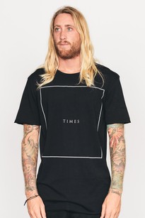 afends times t-shirt in black