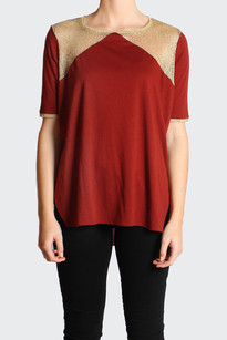 Sham Oversize Top, henna/gold