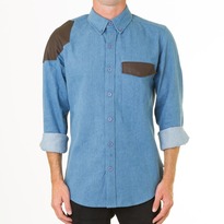 Public Gallery - Chance Shirt - Denim/Tan