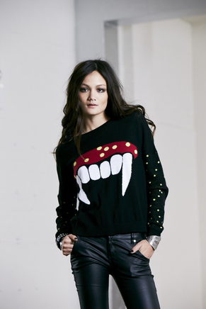 mad love twilight fangs sweater