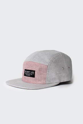 Mixed Oxford 5 Panel, grey/red