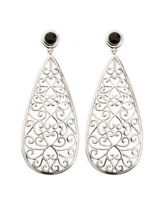 the zabbana lace teardrop earrings