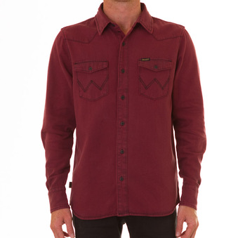 Wrangler - Stonewash Denim Shirt - Vino