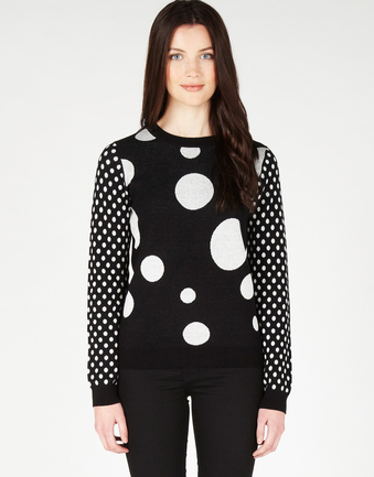Spotted Cotton Print Jumper