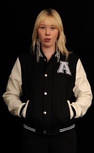 alc womens letterman jacket