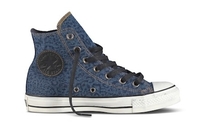 Chuck Taylor All Star Hi - Canvas - Denim Leopard  - Side Zip - Blue