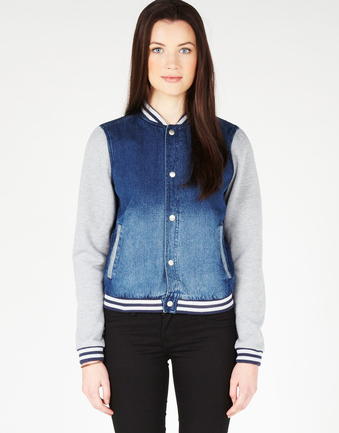 Denim Letterman Jacket