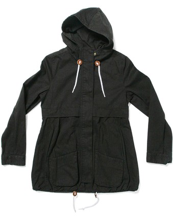 Anorak in Washed Black by Huffer