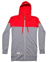 Mid Hoody in Grey Marle and Flame