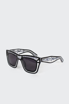 Kustom Sunglasses, Skelton, black/clear bone print