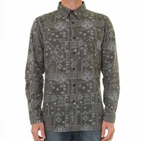 Afends - Line Trip Shirt - Charcoal Print