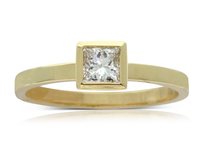 karen walker 18ct yellow gold .40ct diamond ring