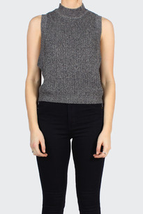 Linen Knit Tank, midnight