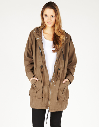 Drawstring Detail Parka