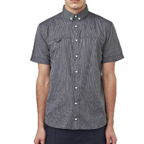 I Love Ugly - Thin Stripe Short Sleeve Shirt - Dark Navy