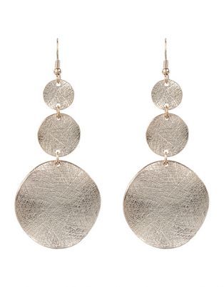 Triple Stardust Disc Drop Earrings