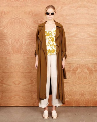 Wide Leg Military Pant in Sand by Karen Walker