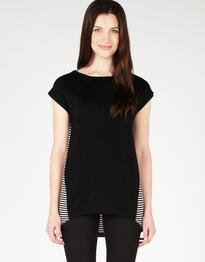 Striped Contrast Merino Tee