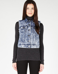 Raw Edge Denim Vest