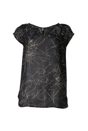 Cross Hatch Print Top