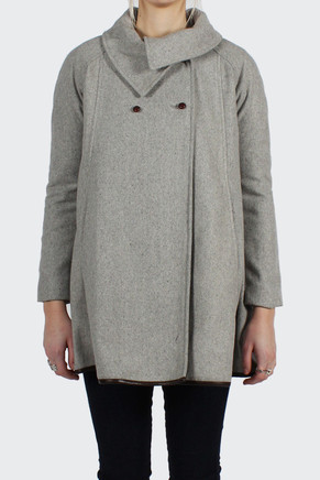 Piped Lady Coat, light grey