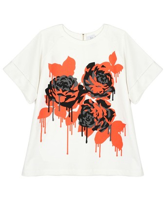 Short Sleeve Bloody Rose Jumper by Karen Walker