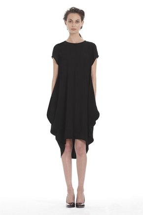 waterfall dress in black
