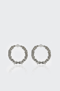 Wreath Studs Large, silver